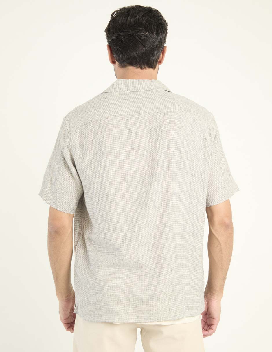 Camisa casual de algodón manga corta para hombre 2