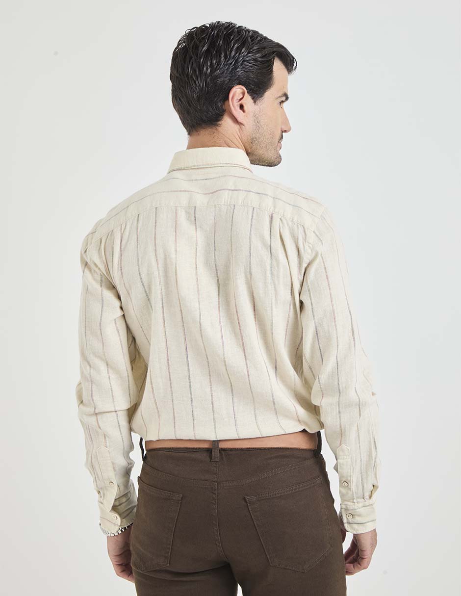 Camisa casual de algodón manga larga para hombre 2