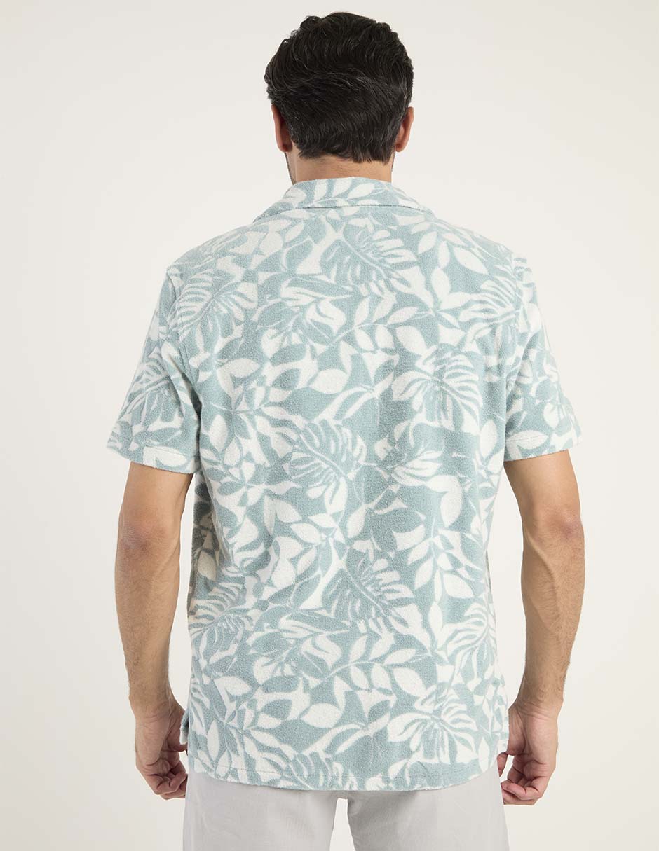Sobrecamisa casual de algodón manga corta para hombre 2