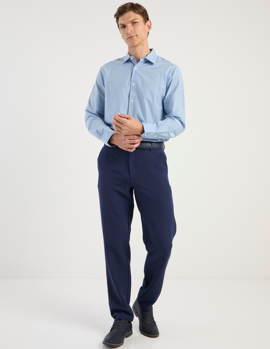 Camisa casual de algodón manga larga para hombre