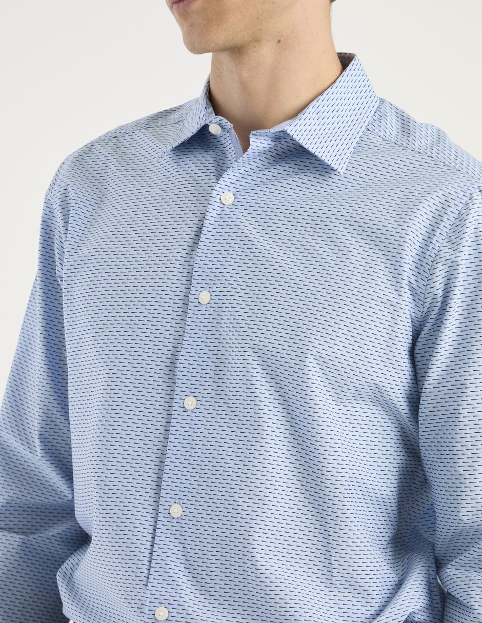 Camisa casual de algodón manga larga para hombre