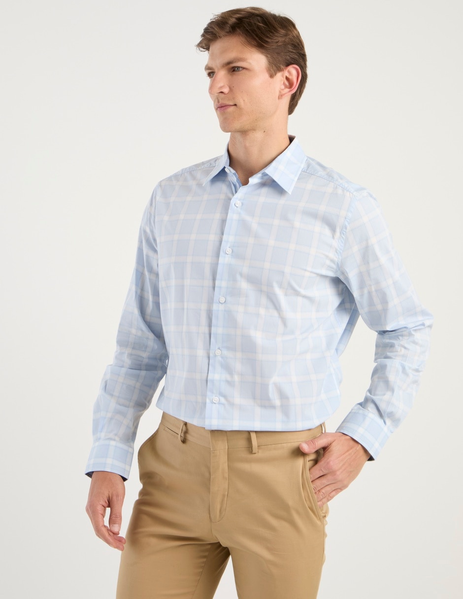 Camisa casual de algodón manga larga para hombre Camisa casual de algodón manga larga para hombre