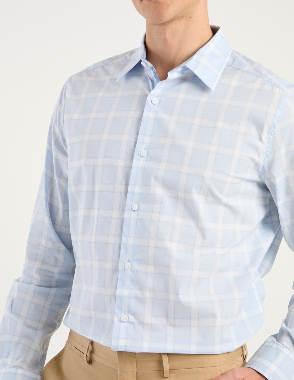 Camisa casual de algodón manga larga para hombre 4