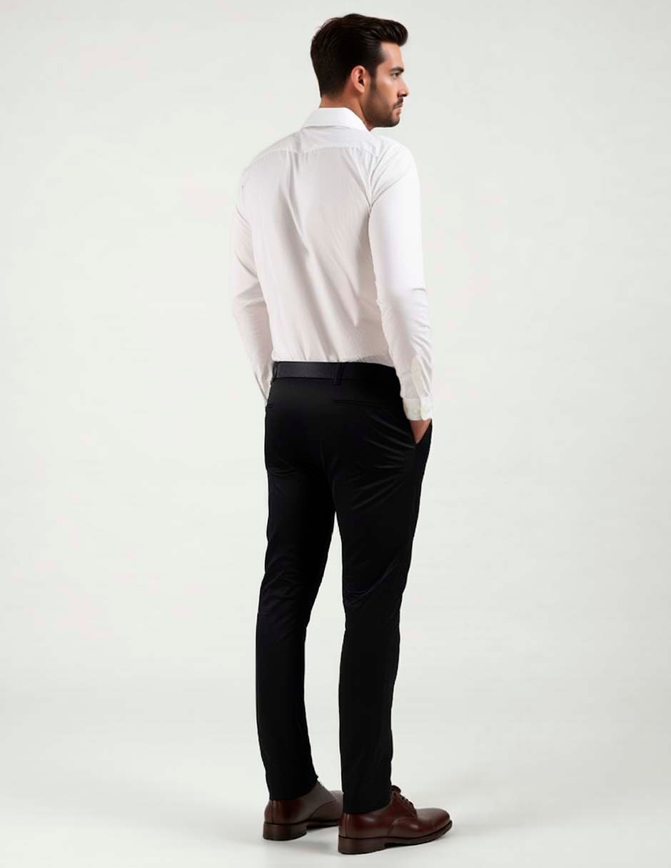 Camisa de vestir de algodón manga larga para hombre 2