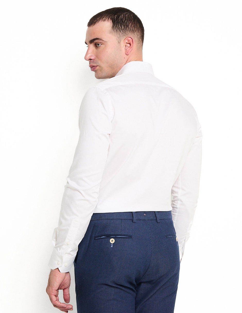 Camisa formal de algodón manga larga para hombre 2