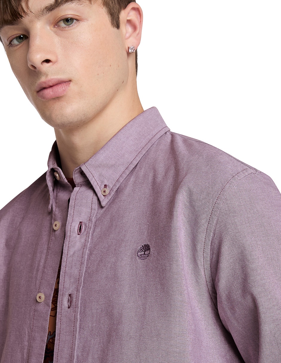 Camisa casual de algodón manga larga para hombre 2