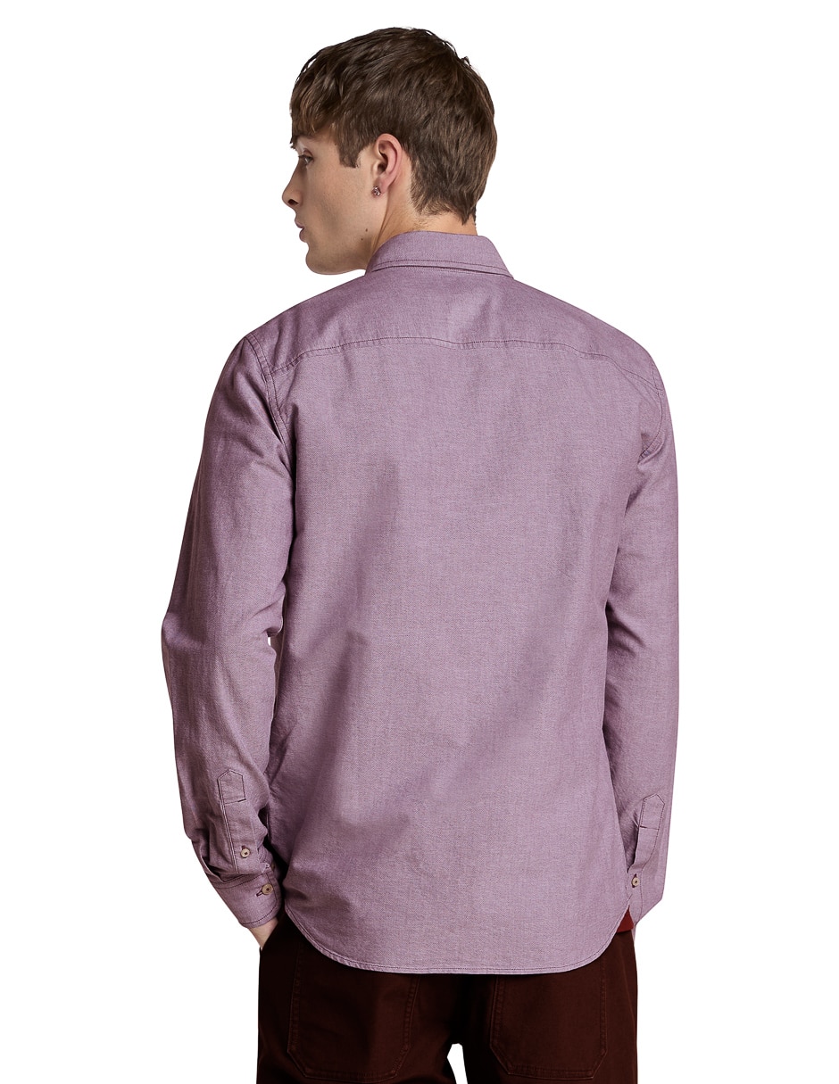 Camisa casual de algodón manga larga para hombre 4