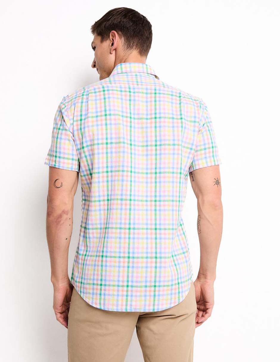 Camisa casual de algodón manga corta para hombre 2