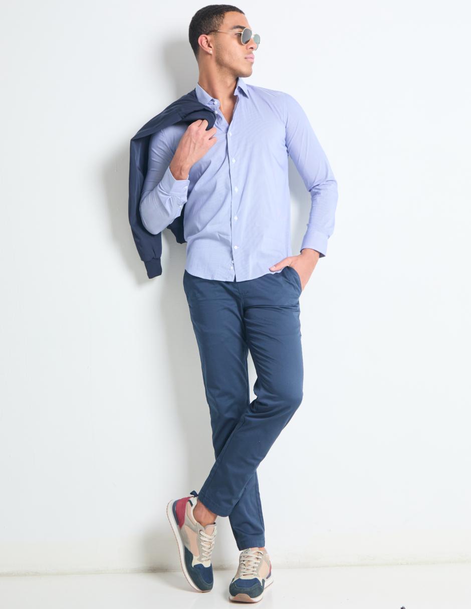 Camisa casual manga larga para hombre 3