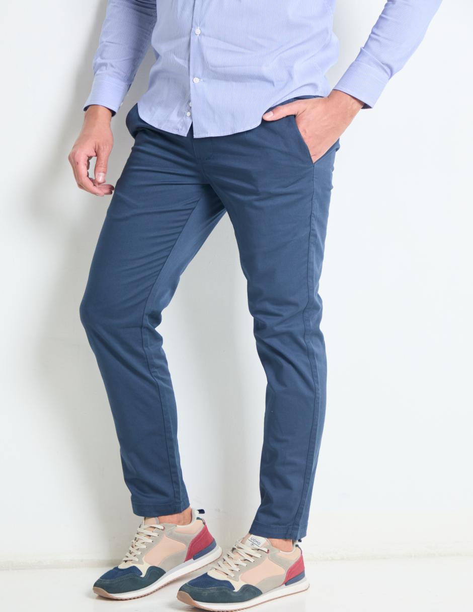 Pantalón slim de algodón para hombre