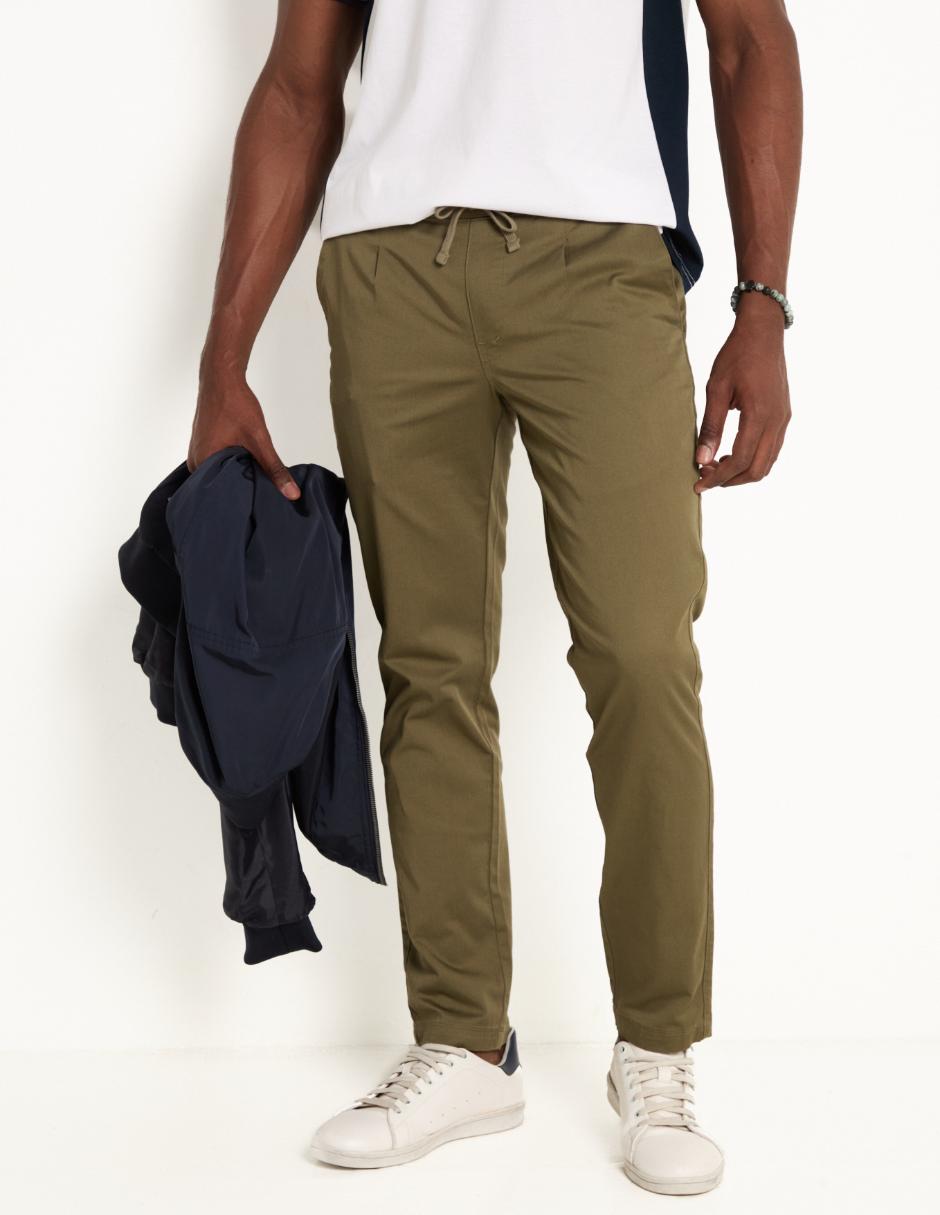 Pantalón slim de algodón para hombre