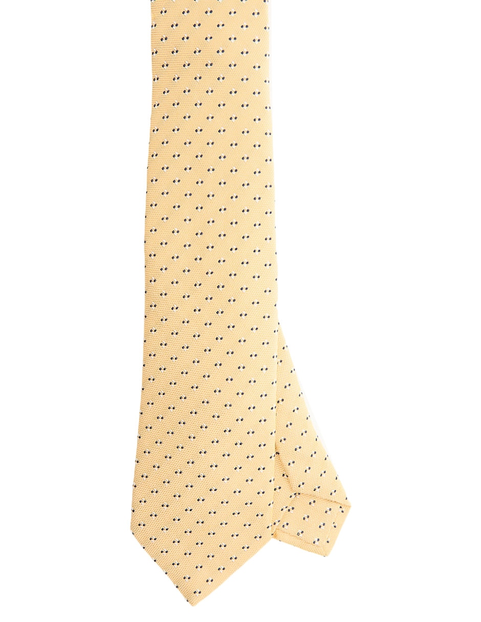 Corbata regular de seda estampado microprint para hombre