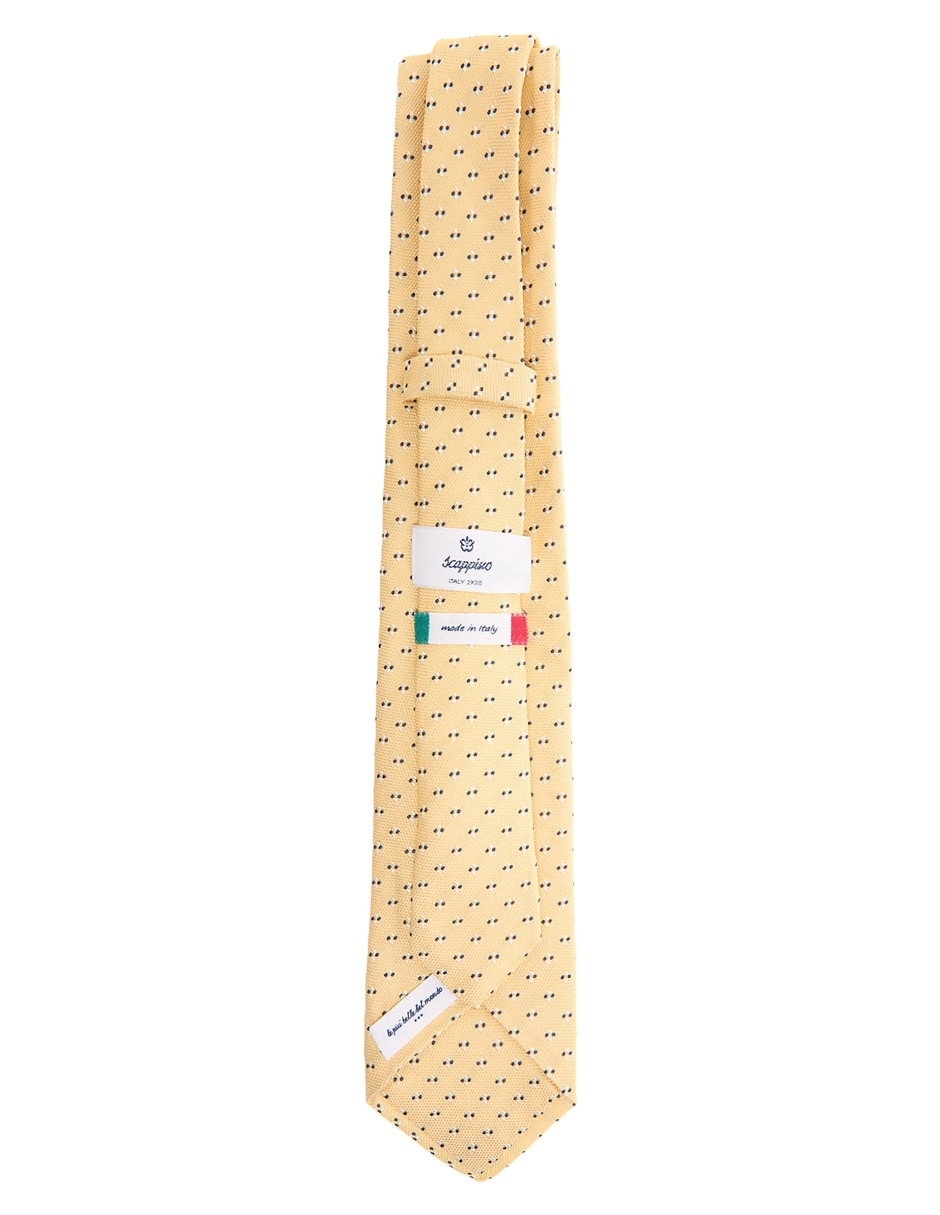 Corbata regular de seda estampado microprint para hombre 2