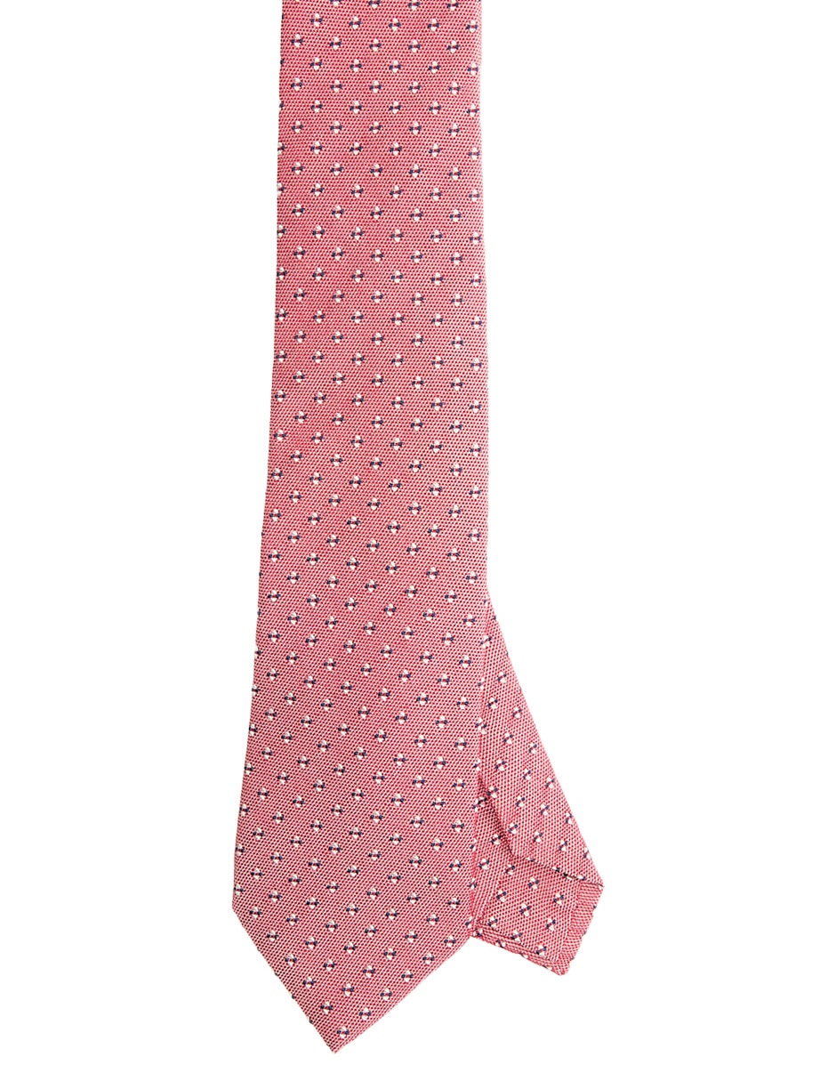 Corbata regular de seda estampado microprint para hombre