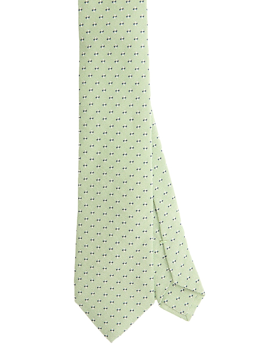 Corbata regular de seda estampado microprint para hombre