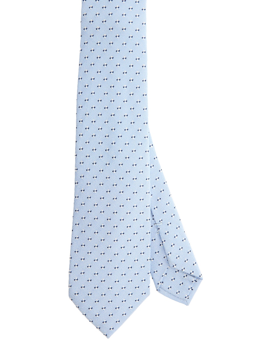 Corbata regular de seda estampado microprint para hombre