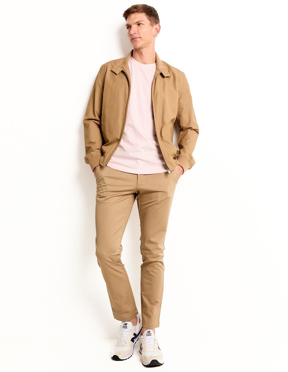 Pantalón chino slim de algodón para hombre