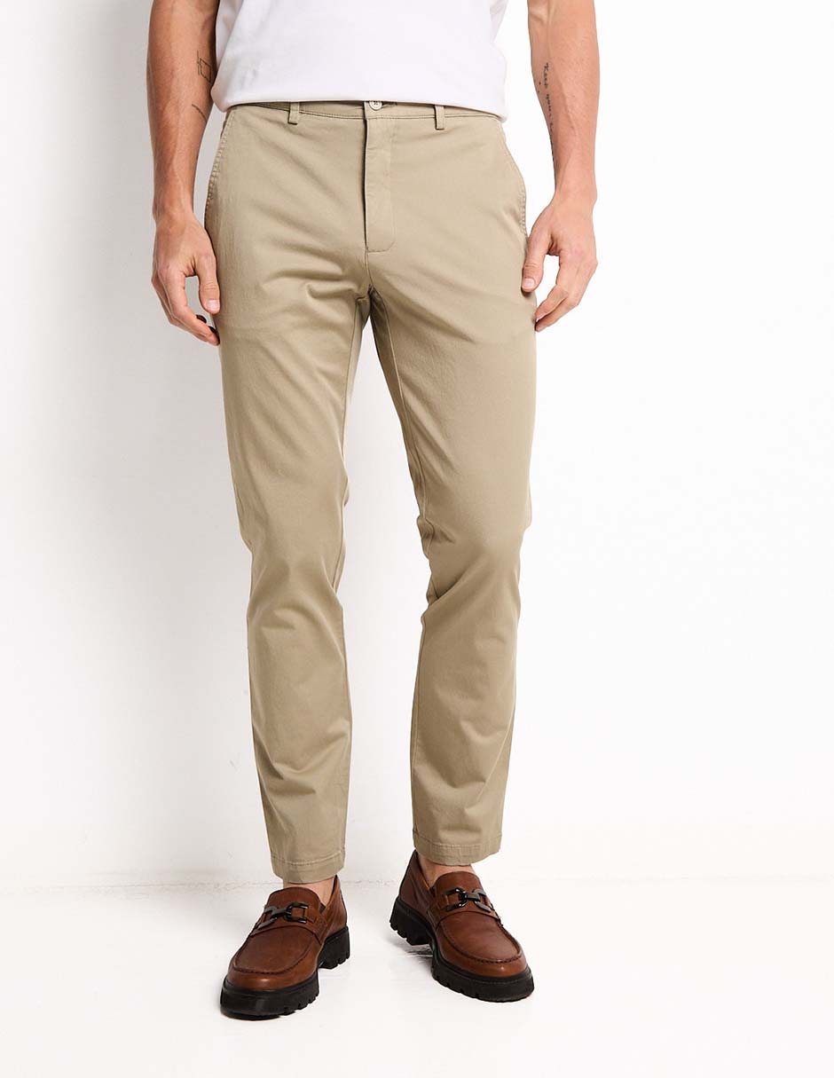 Pantalón chino slim de algodón para hombre 1