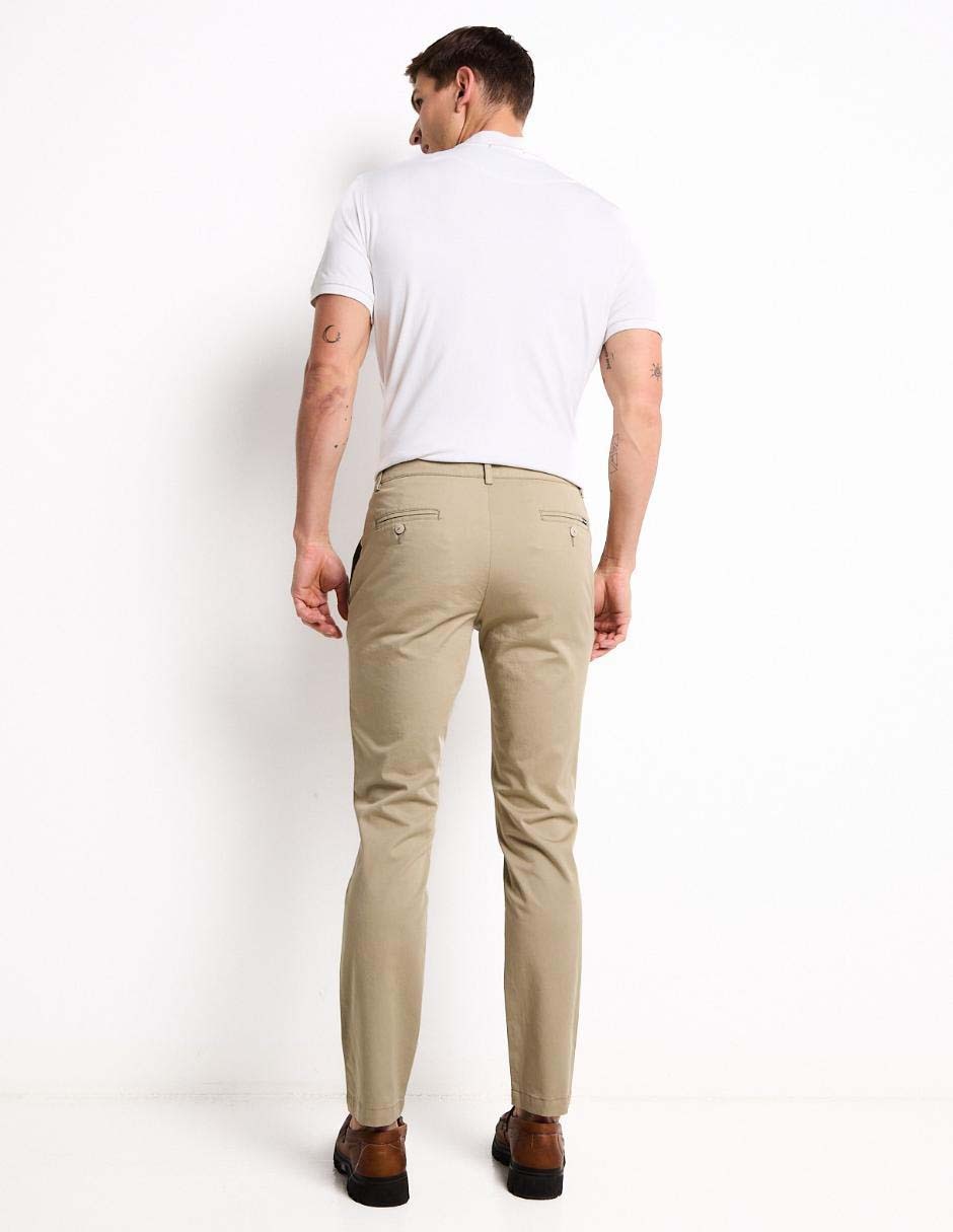 Pantalón chino slim de algodón para hombre 2