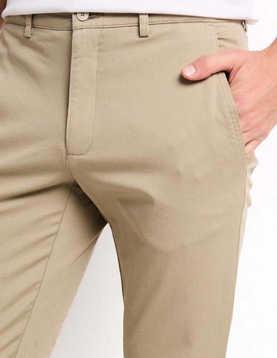 Pantalón chino slim de algodón para hombre 4