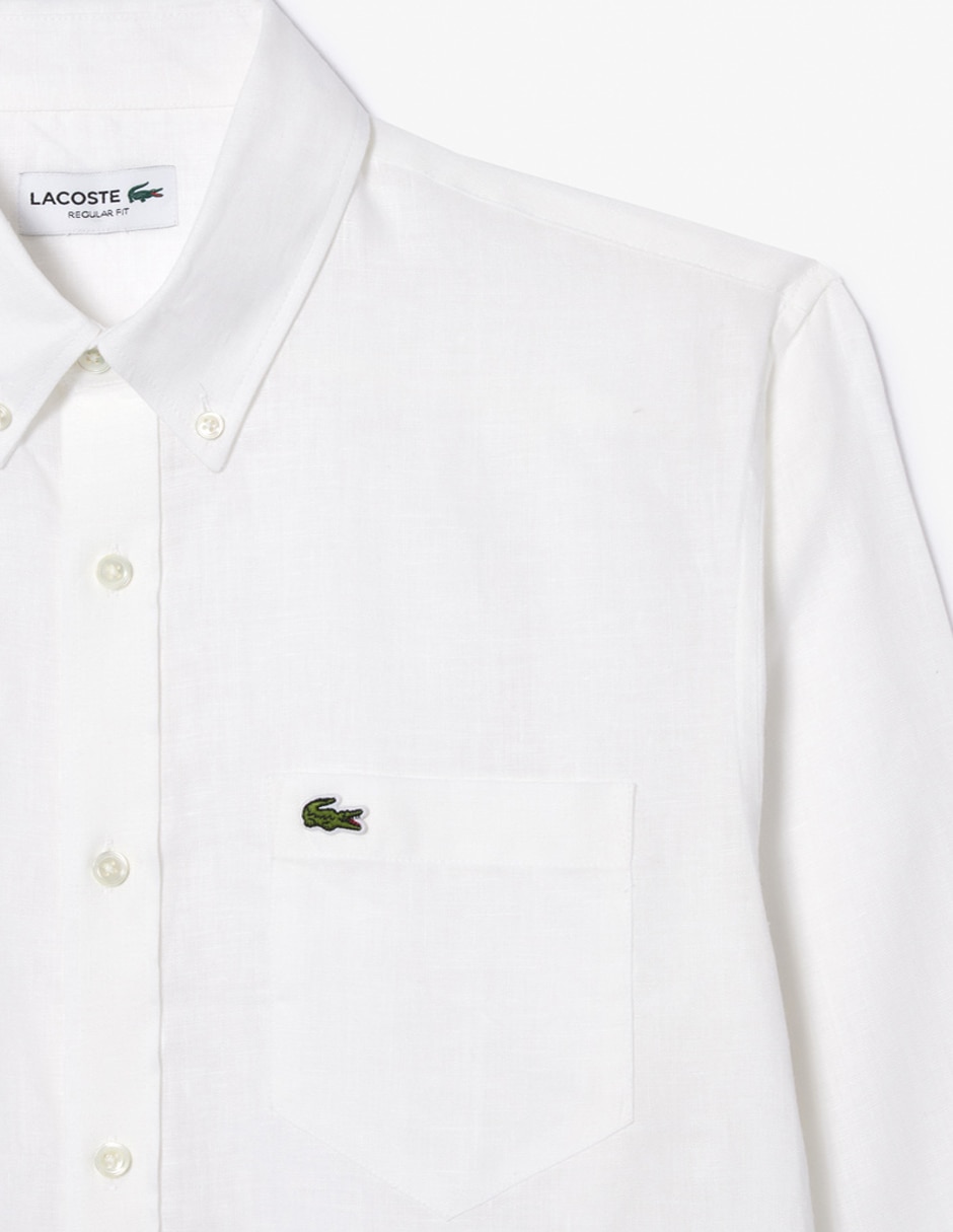 Camisa casual de lino manga larga para hombre 5