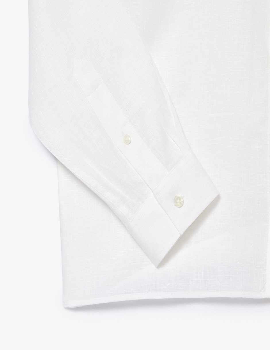 Camisa casual de lino manga larga para hombre 6