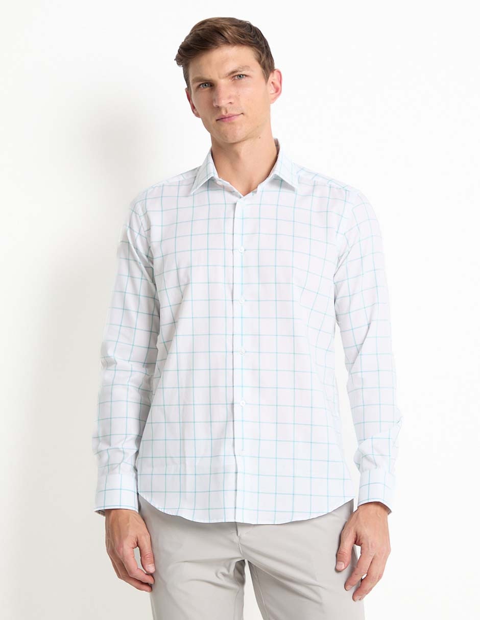 Camisa de vestir de algodón manga larga para hombre Camisa de vestir de algodón manga larga para hombre