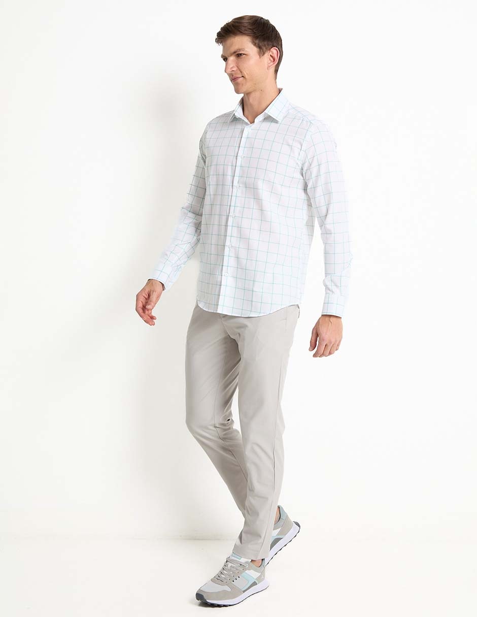 Camisa de vestir de algodón manga larga para hombre 3