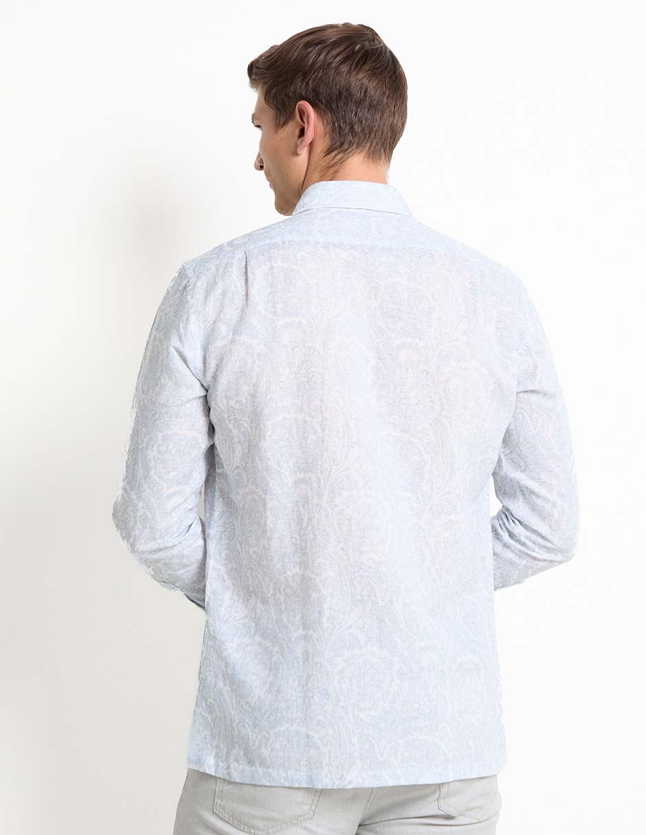 Camisa casual de algodón manga larga para hombre 2