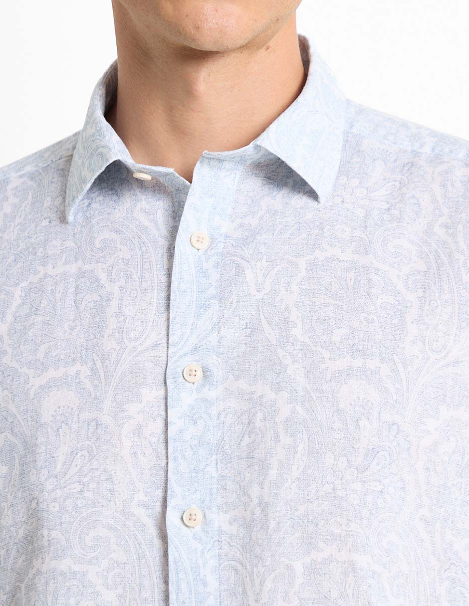 Camisa casual de algodón manga larga para hombre 4