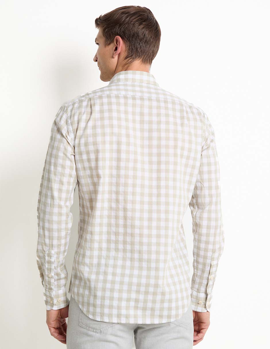 Camisa casual de algodón manga larga para hombre 2