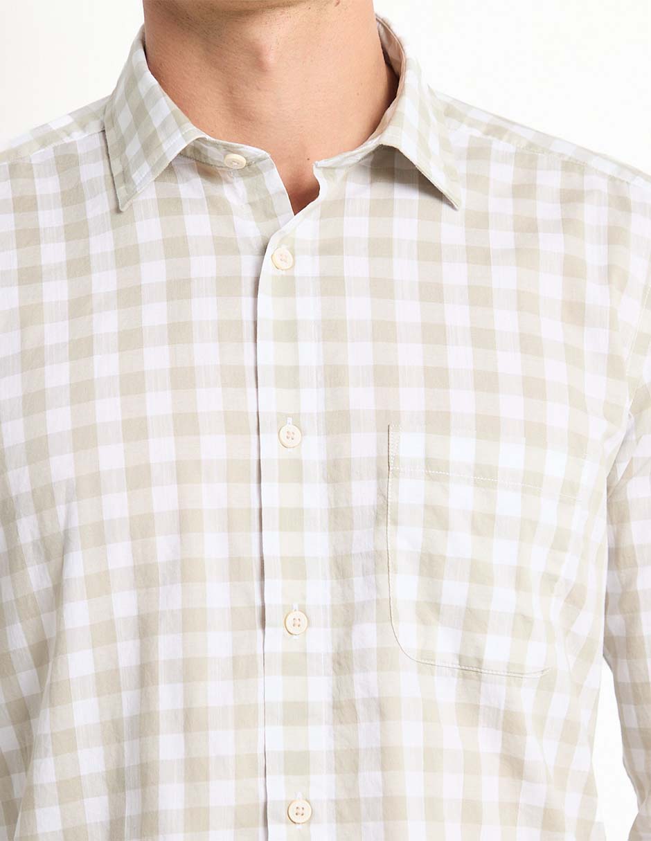 Camisa casual de algodón manga larga para hombre 4
