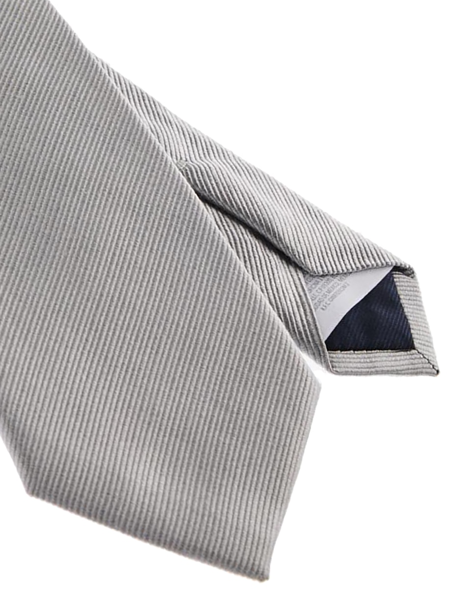 Corbata regular de seda estampado a rayas para hombre 3