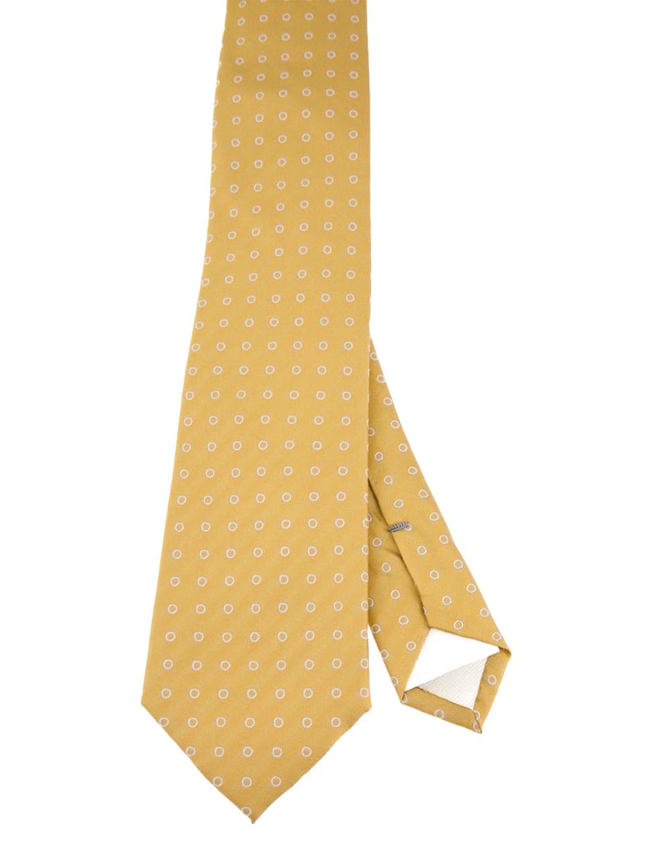 Corbata regular de seda estampado lunares para hombre