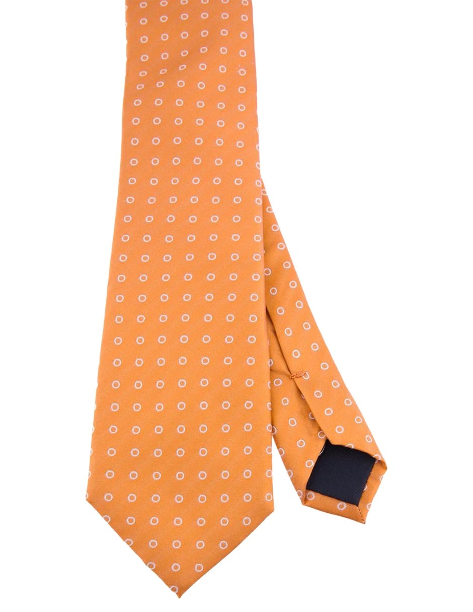 Corbata regular de seda estampado lunares para hombre