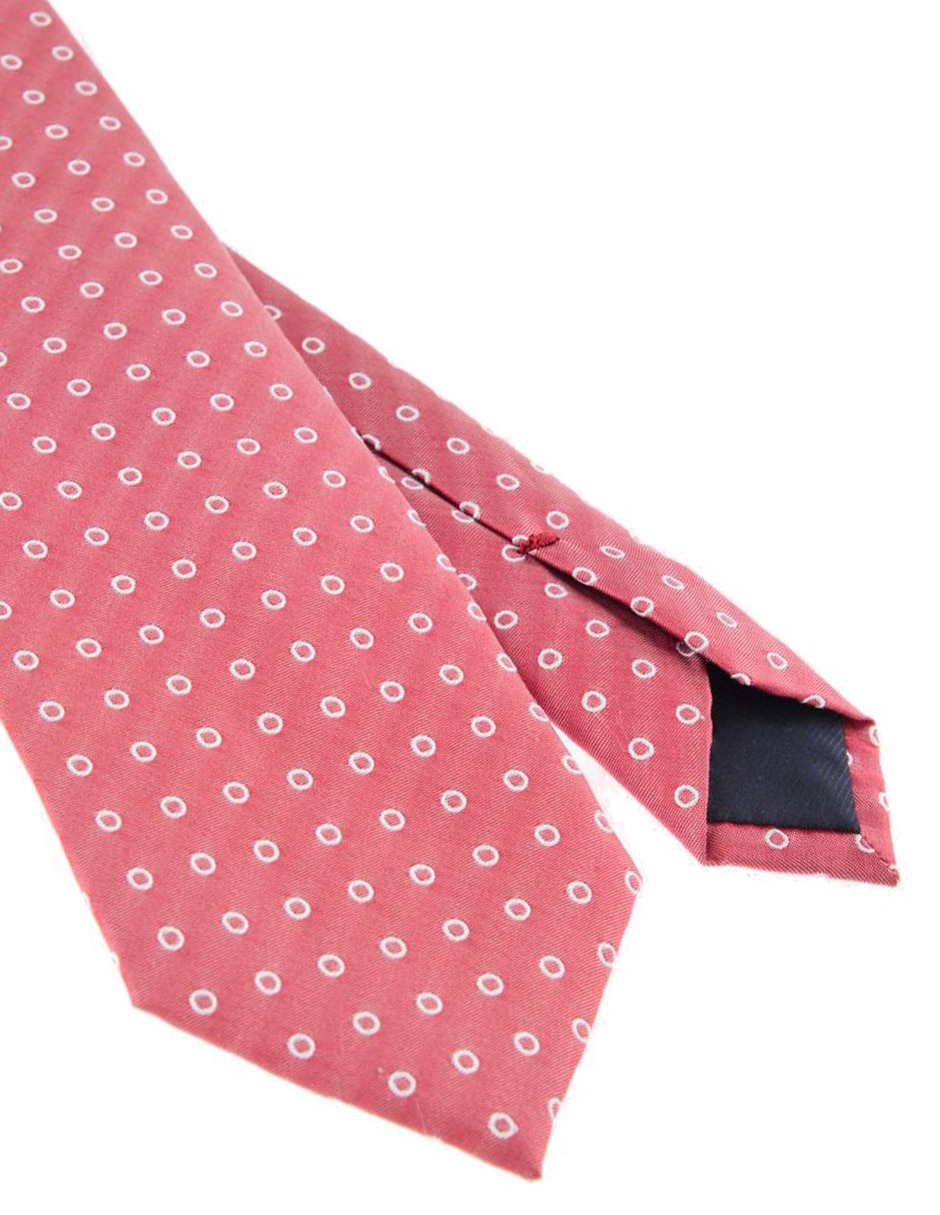 Corbata regular de seda estampado lunares para hombre 3