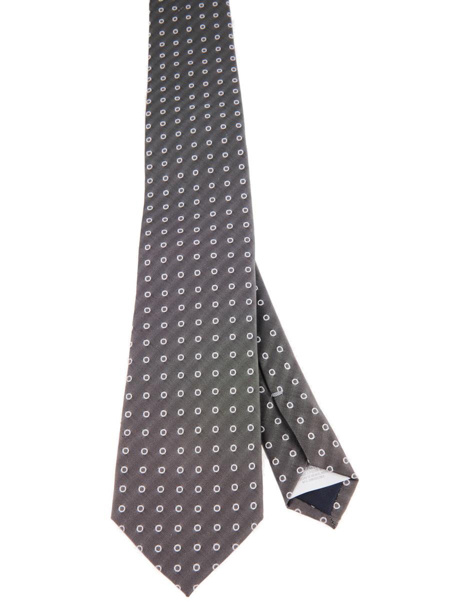 Corbata regular de seda estampado lunares para hombre