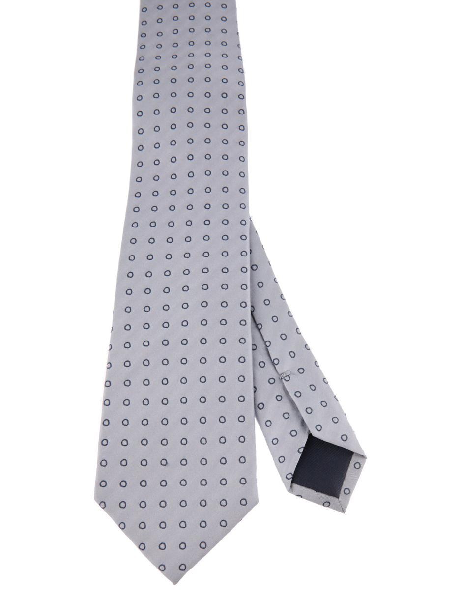 Corbata regular de seda estampado lunares para hombre