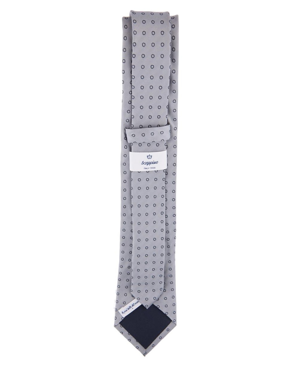 Corbata regular de seda estampado lunares para hombre 2