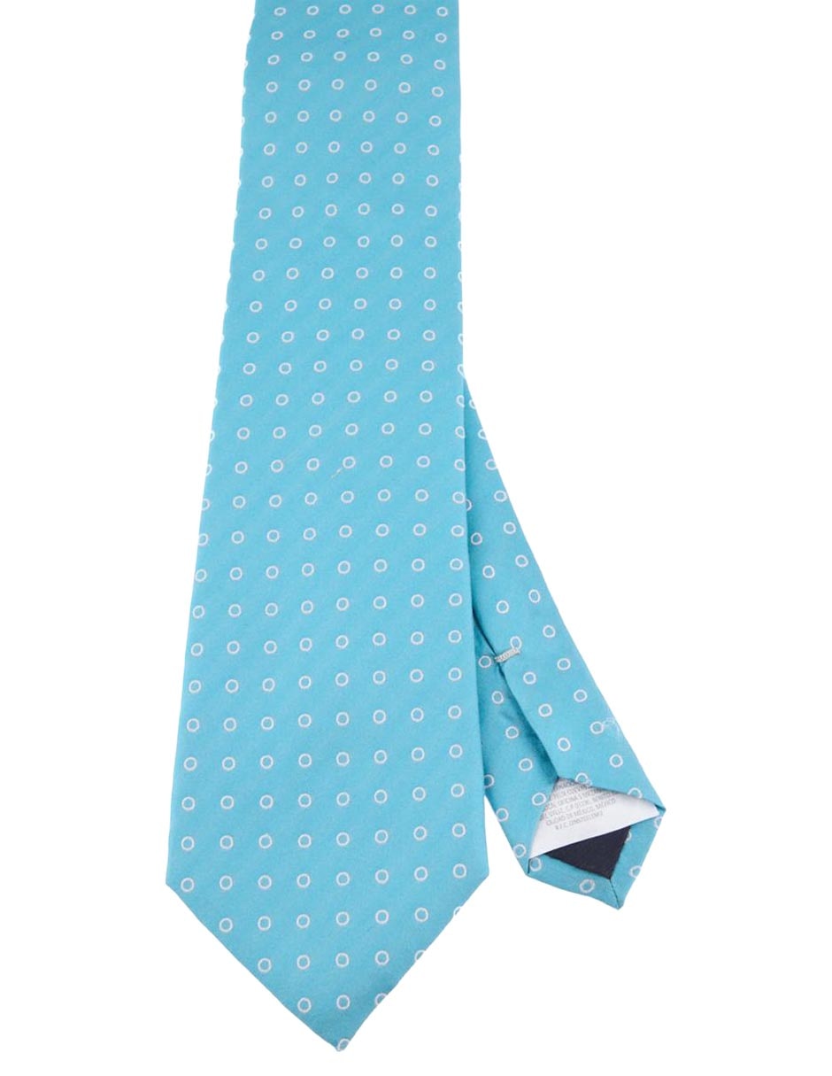Corbata regular de seda estampado lunares para hombre