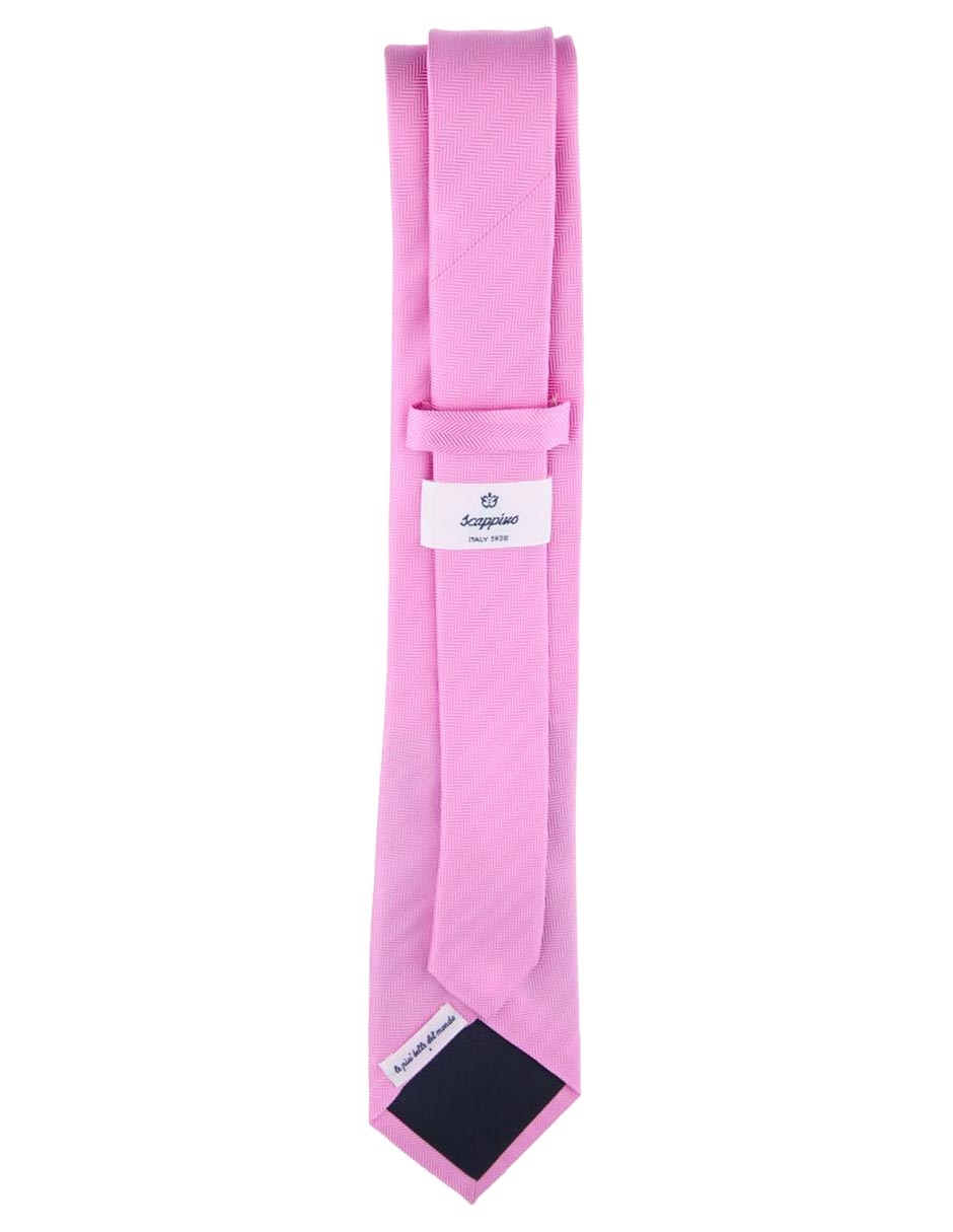 Corbata regular de seda estampado a rayas para hombre 2