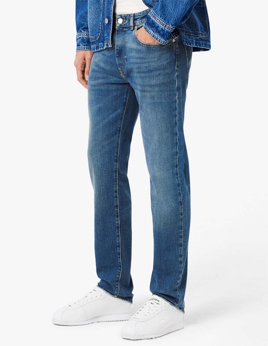 Jeans slim lavado stone wash para hombre