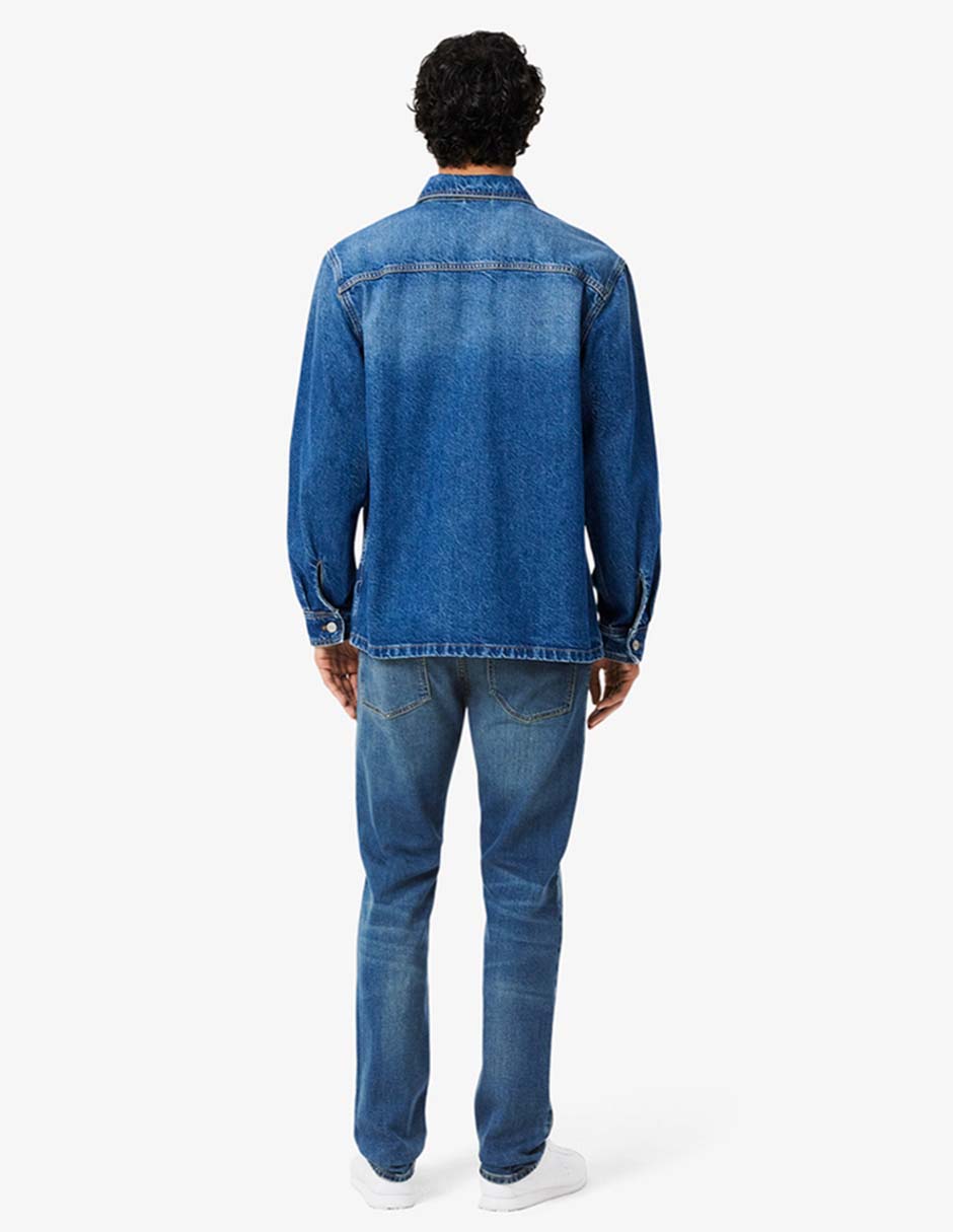 Jeans slim lavado stone wash para hombre 2