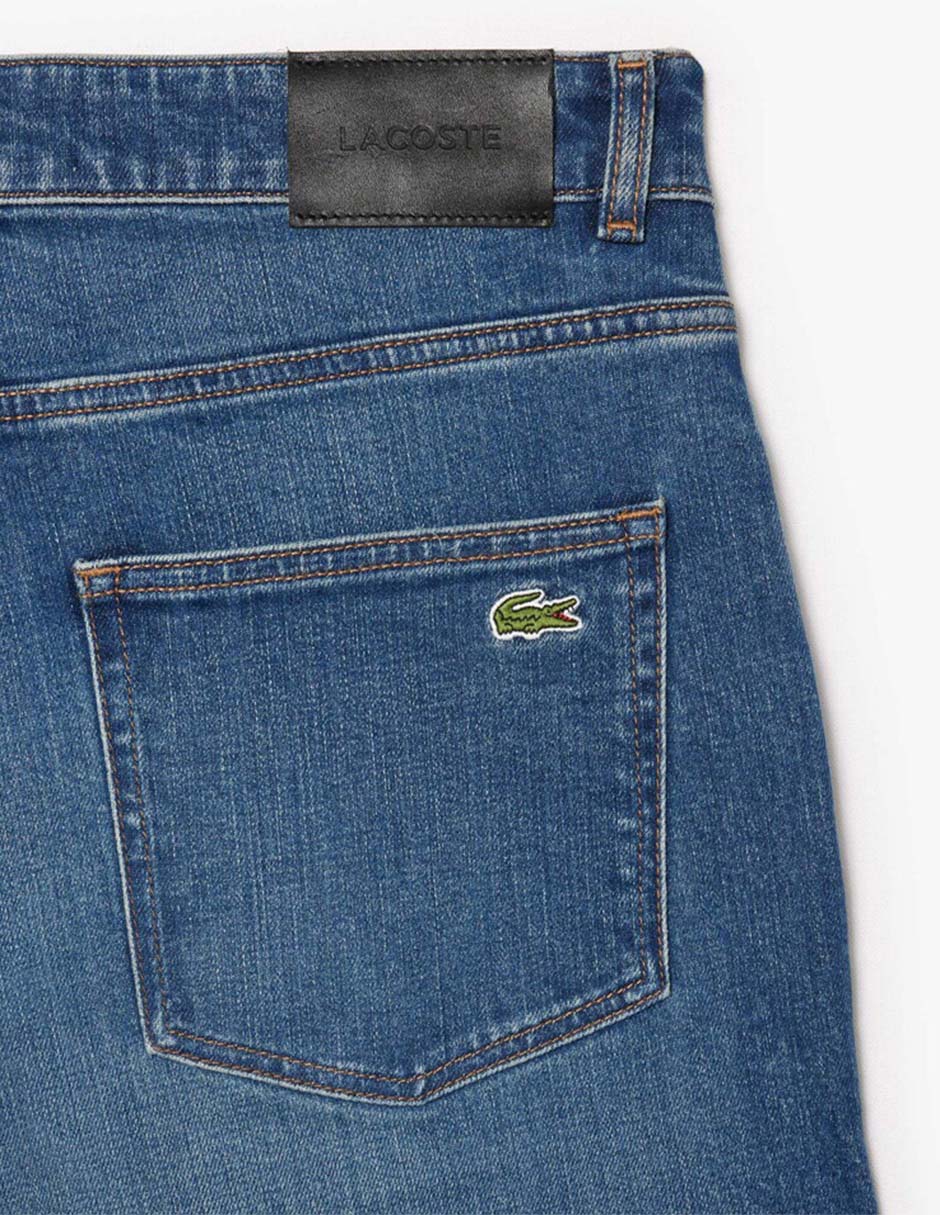 Jeans slim lavado stone wash para hombre 4