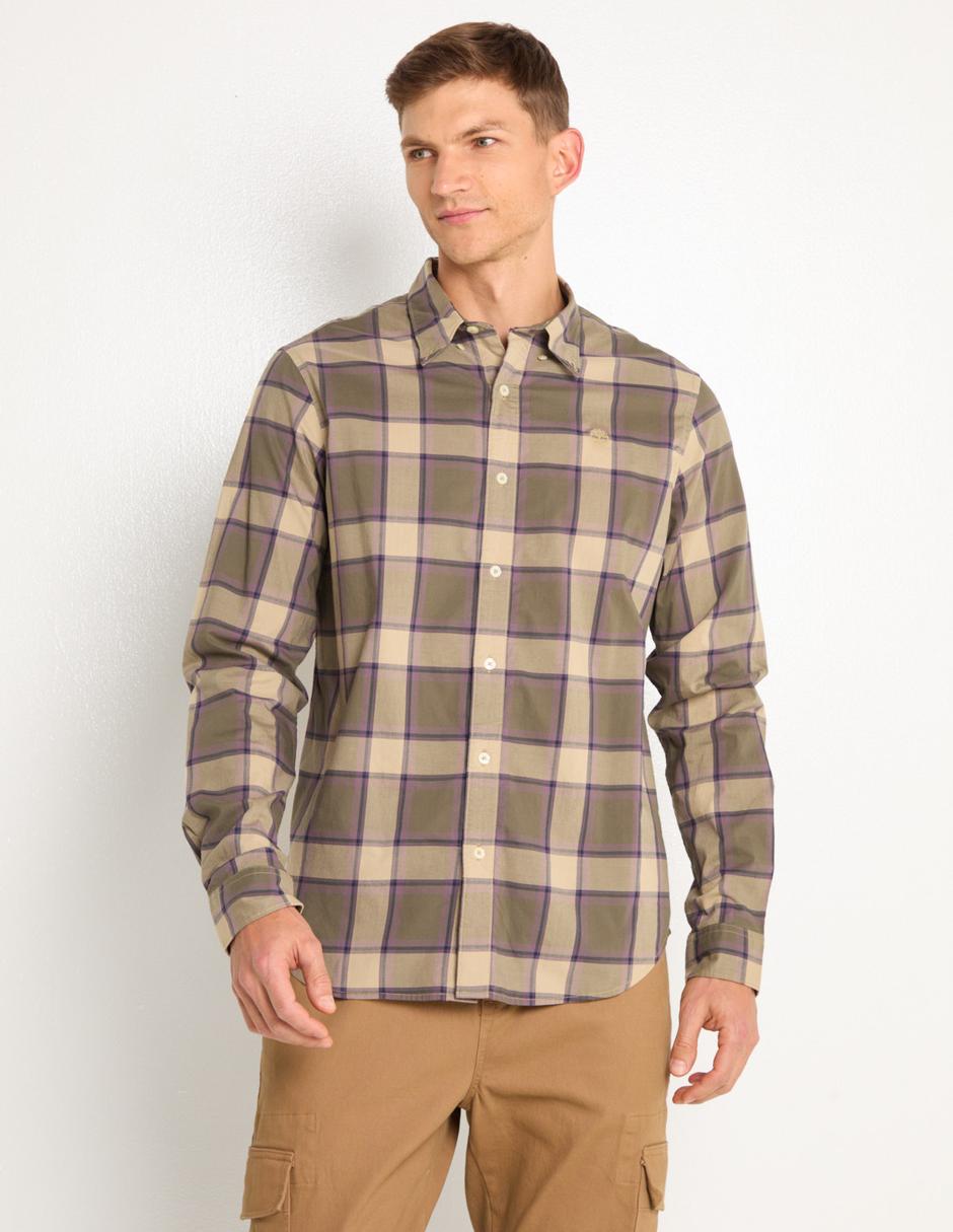 Camisa casual de algodón manga larga para hombre Camisa casual de algodón manga larga para hombre