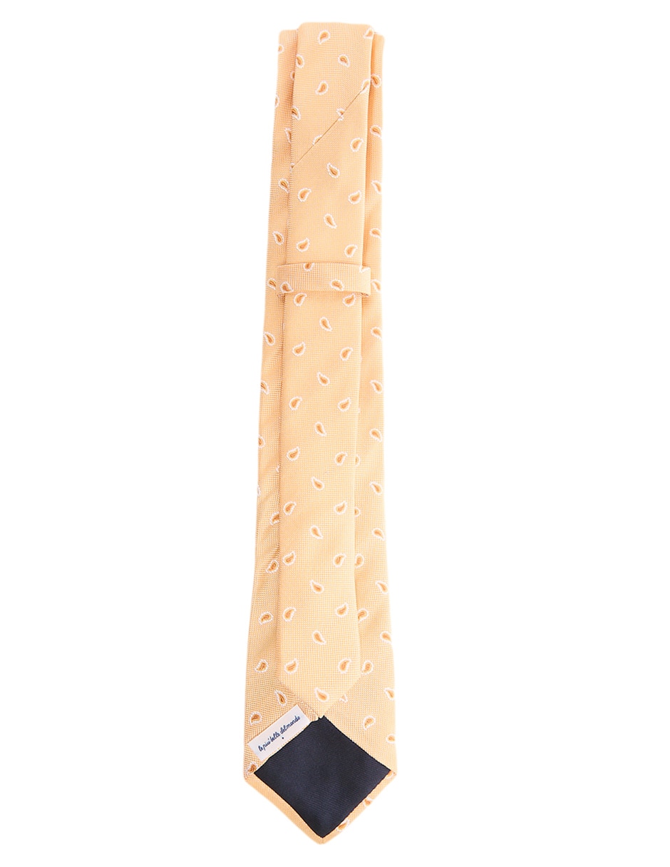 Corbata regular de seda estampado paisley para hombre 2