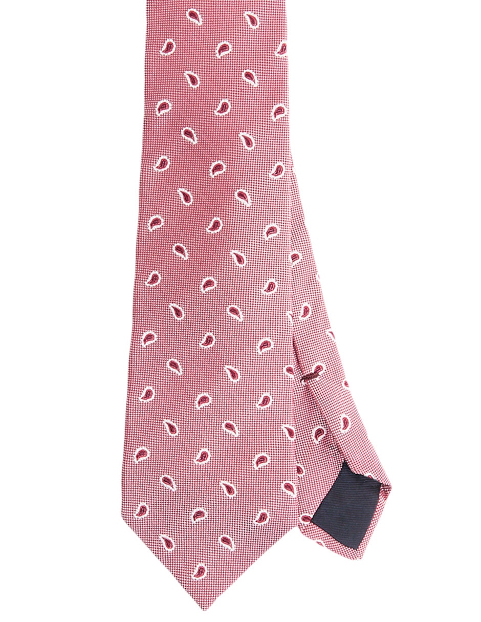 Corbata regular de seda estampado paisley para hombre