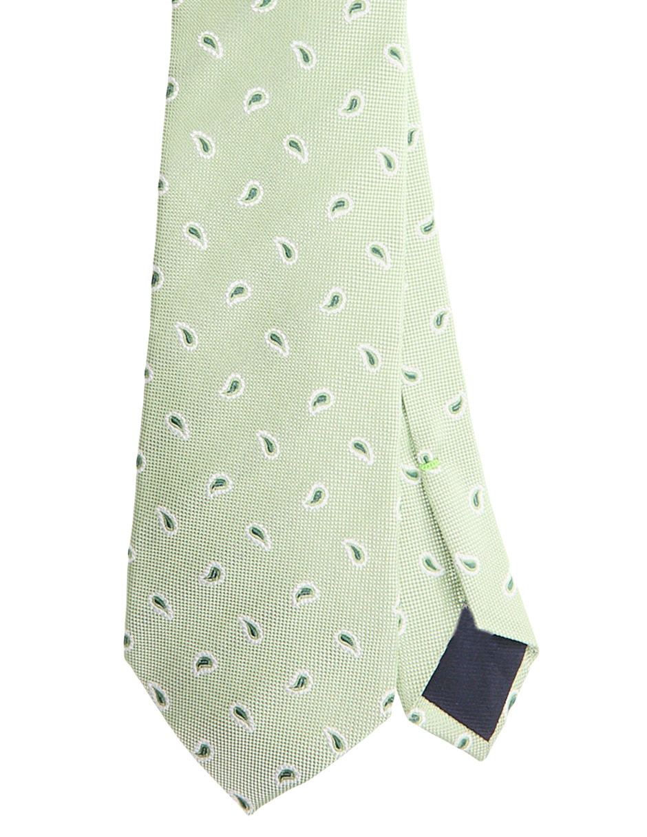 Corbata regular de seda estampado paisley para hombre