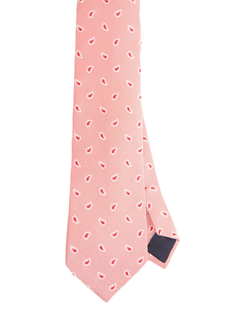 Corbata regular de seda estampado paisley para hombre