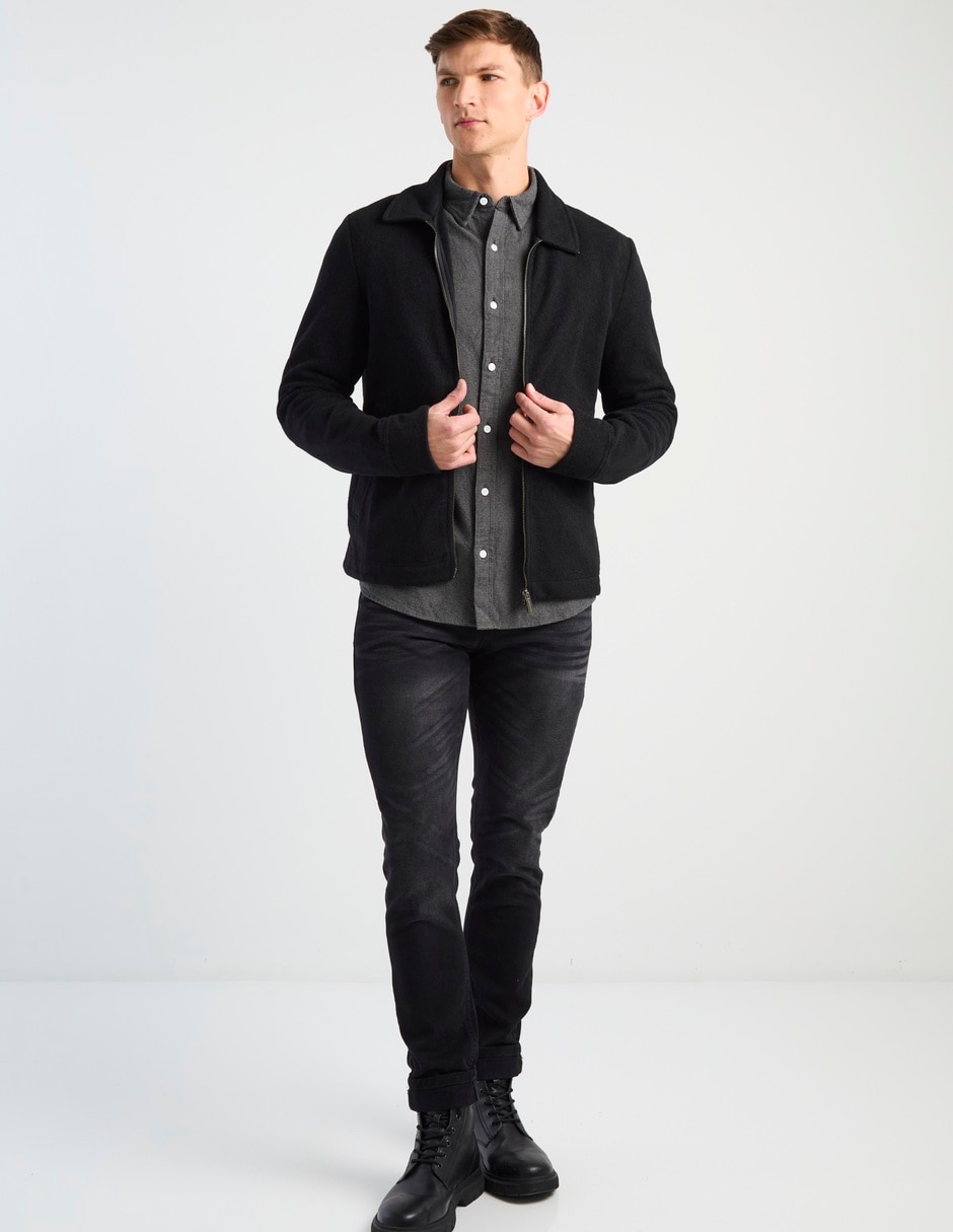 Chamarra harrington con bolsillos para hombre 3